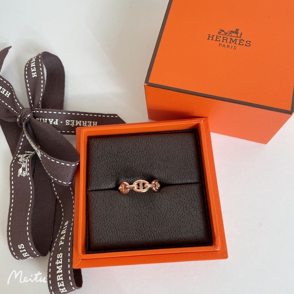 HP🦋Authentic Hermès Chaine d'ancre Enchainee Ring